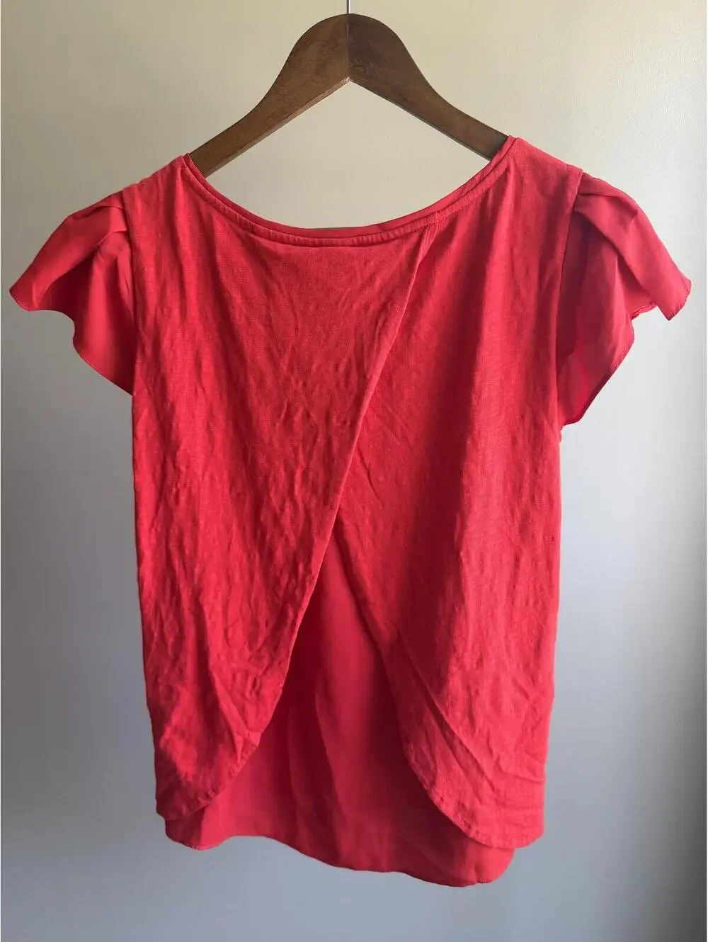 Talbots cotton blend shirt with layered back detail